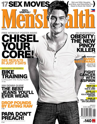 Daniel Matsunaga Covers Men's Health PH June 2013 issue