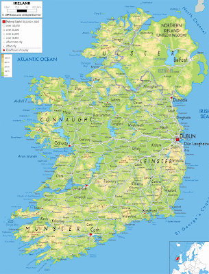 Map of Ireland Geography City