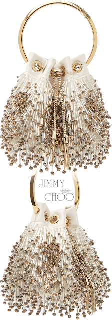 ♦Jimmy Choo Bon Bon beaded satin evening bag #jimmychoo #bags #brilliantluxury