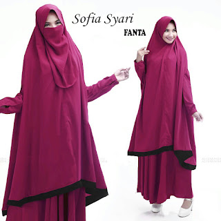 jual gamis cadar murah warna fanta