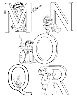 alphabet coloring pages,sesame street alphabet coloring pages