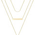 Turandoss Dainty Layered Choker Necklace, Handmade 14K Gold Plated Y Pendant Necklace 