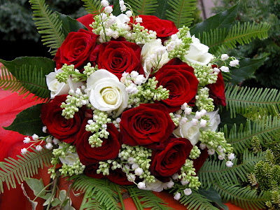  Lilac and Fresh Lily of the Valley in this Valentine's Wedding Bouquet