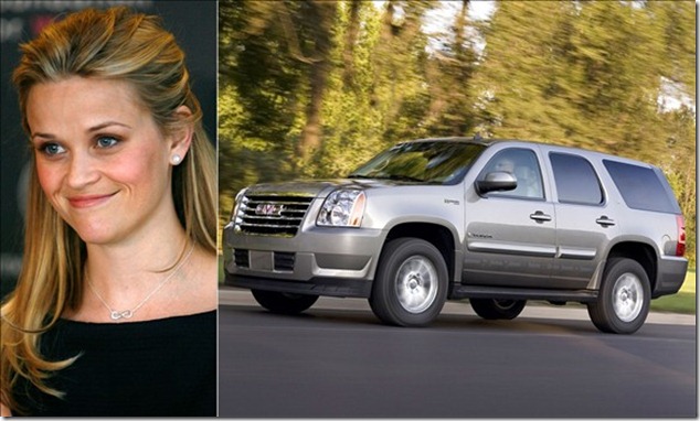 Reese Witherspoon and the GMC Yukon Hybrid