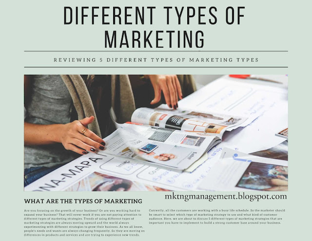  5 Different types of Marketing