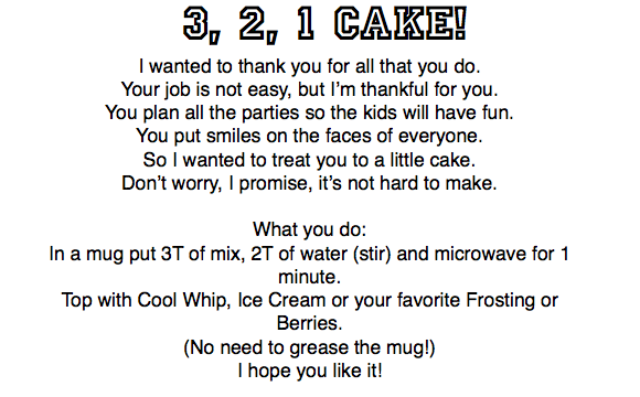 I Stole it, and Tweaked it, and Here it is!: 3,2,1 Cake Gifts