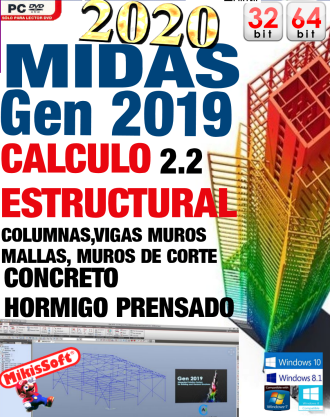 MIDAS GEN 2.2 CALCULO STRUCTURAL 32/64 BITS 