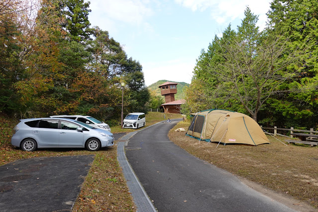鳥取県西伯郡南部町下中谷 緑水湖 森の学校 森林公園キャンプ場