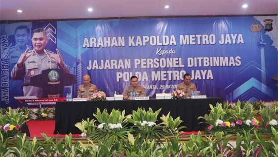 Kapolda Berikan Arahan ke Satker Binmas Jajaran Polda Metro Jaya