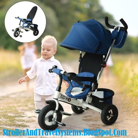 Qaba Lightweight Tricycle Convertible Baby Stroller