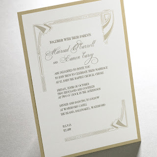 art deco wedding invitations