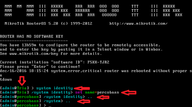 Cara Mengganti Identity Di Mikrotik Dengan CLI Dan GUI - Cinta Networking