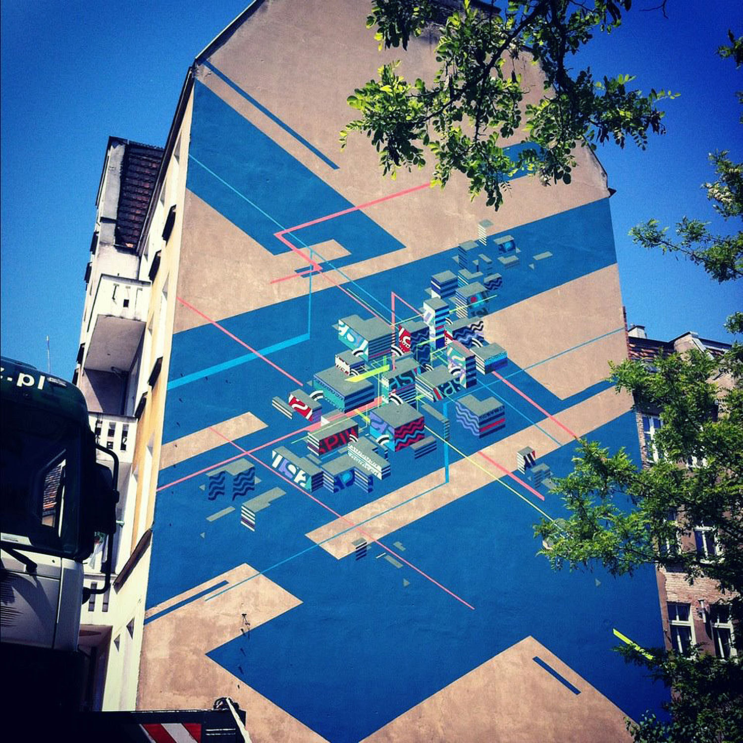 Chazme x Nawer “Analog Tokyo” New Mural In Poznan, Poland