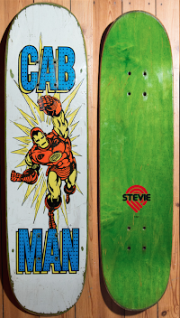 Seldom Seen Deck Art: Steve Caballero "Cab Man" Deck Inspired by Ironman