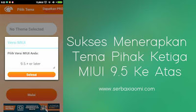 Solusi tidak mendukung tema pihak ketiga MIUI 9.5