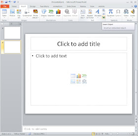 insert excel to powerpoint step 1