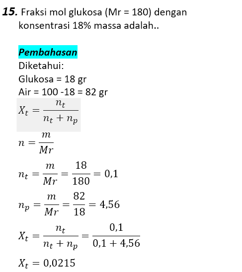 Contoh Soal Pembahasan Sifat Koligatif Larutan 15