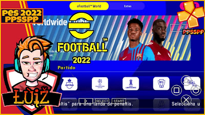 لعبة بيس 2022 بدون فك الضغط وبدون نقل اي ملف على محاكي ppsspp للأندرويد PES 2022 PPSSPP