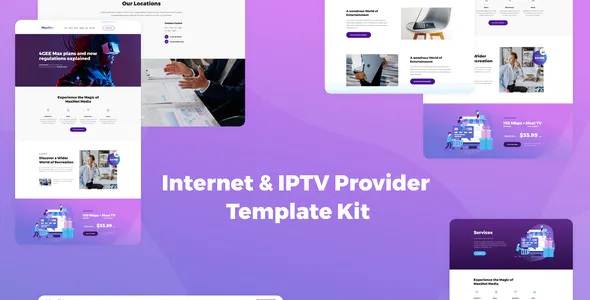 Best Internet & IPTV Provider Elementor Template Kit