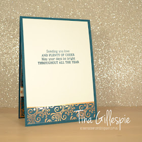 scissorspapercard, Stampin' Up!, Art With Heart, Heart Of Christmas, Christmas, Brightly Gleaming SDSP, So Many Stars Bundle, Copper Foil