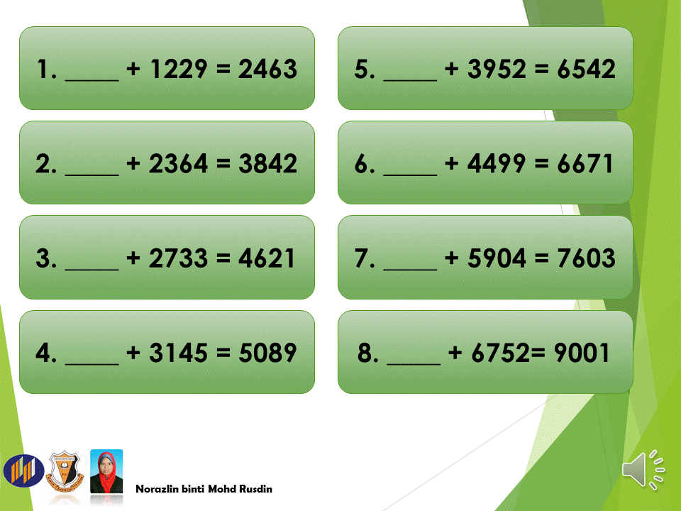 Soalan Interaktif Matematik Tahun 6 - Persoalan n