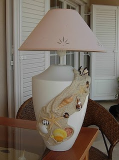 Antique Table Lamp of The Marine Shells