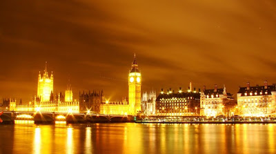 Londres iluminada de noche