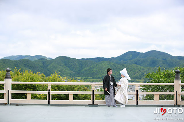 嵐山のお寺で前撮りロケーション撮影