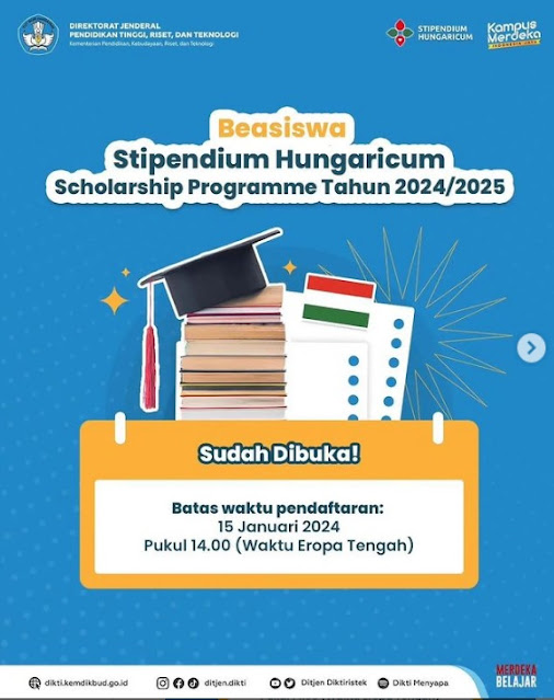 Pendaftaran Beasiswa Stipendium Hungaricum Scholarship Programme Tahun 2024