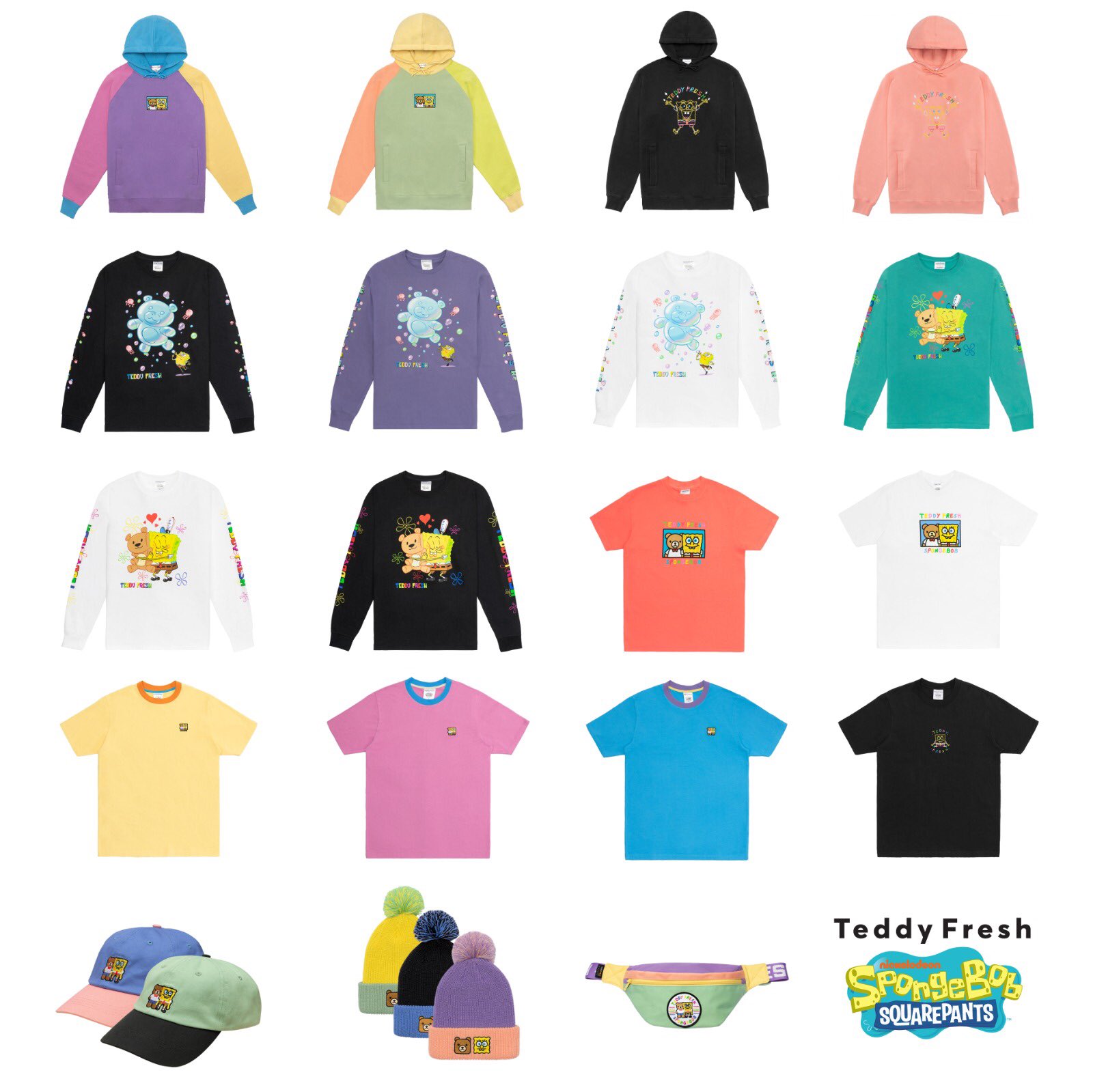 NickALive!: 'Teddy Fresh' Streetwear Brand Releases SpongeBob