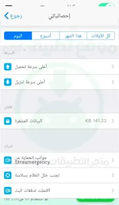 احصائيات Speedify سبيديفي برنامج VPN مجاني للأندرويد
