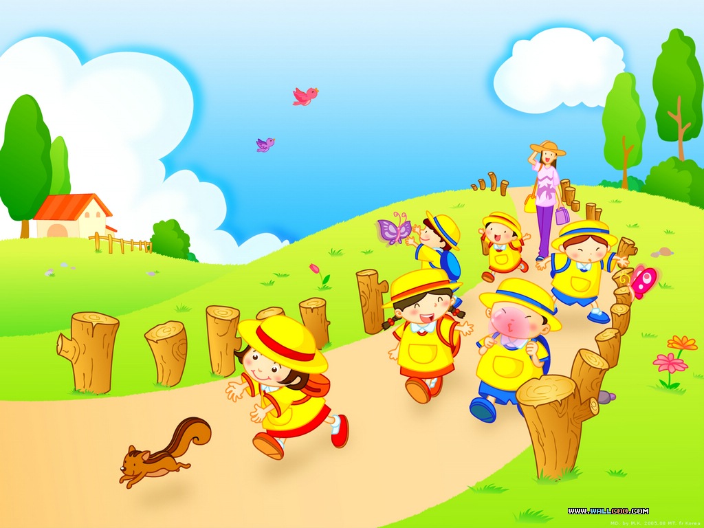 Cartoon wallpaper kindergarten  Urban Art Wallpaper