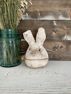 primitive easter rabbit home decor, farmhouse bunny decor, primitive farmhouse bunny decor