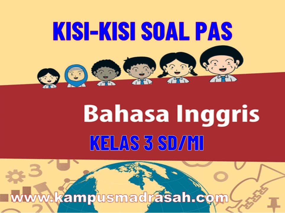 Kisi-kisi PAS Bahasa Inggris Kls 3 SD/MI