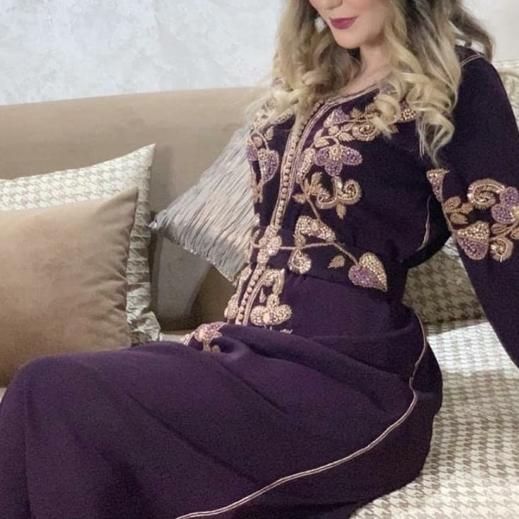 caftan mauve pas cher sur commande en france