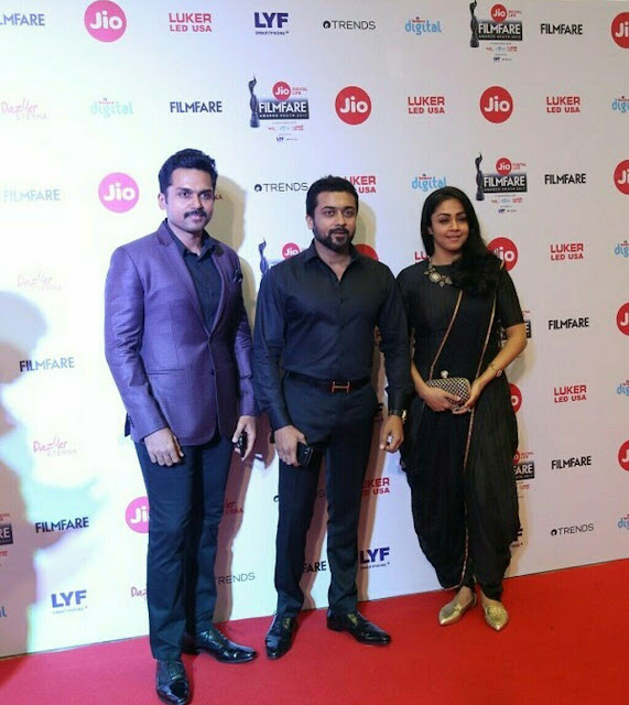 karthi suriya jyothika at jio filmfare awards