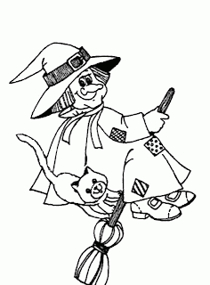 Halloween Witches for Coloring, part 2