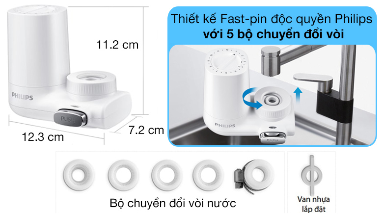 Thiết bị lọc nước tại vòi Philips AWP3753/98