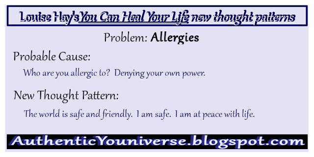 Allergies - Probable Cause: Denying your own power