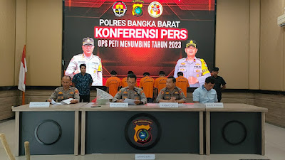 Operasi Peti 2023, Polres Bangka Barat Ungkap 5 TI Ilegal