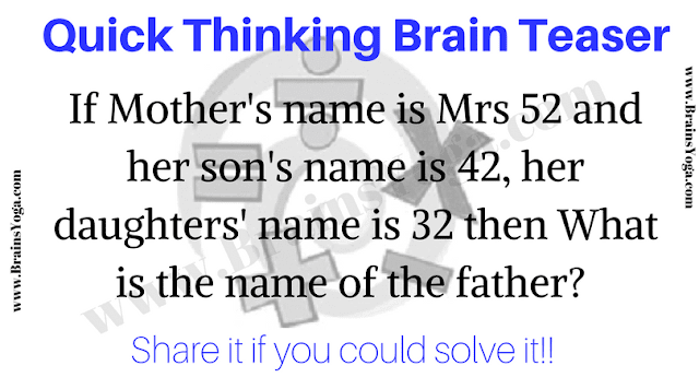 Quick Thinking Brain Teaser for Teens