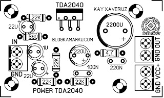 PCB Layout Power TDA 2040  Mono Amplifire
