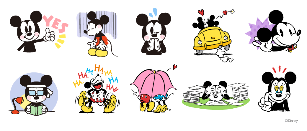 Lineにディズニーキャラクターのスタンプが登場 Android版で先行公開 第一弾はミッキーマウス Gapsis