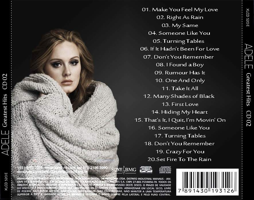 Cd Adele 2012 Greatest Hits - BAIXEGRATISMP3.COM