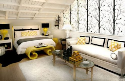 Minimalist Wall Murals Bedroom Interior Decor Ideas