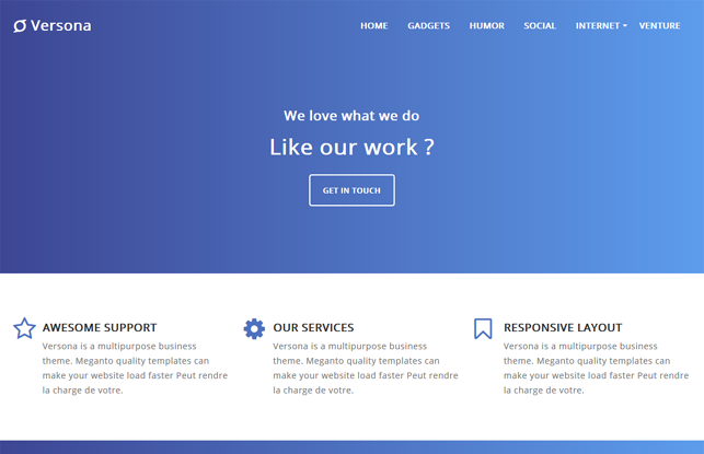 Versona Landing Page - Latest Version Premium Blogger Template Free Download.