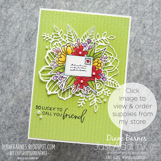 Handmade friend card made with Stampin Up Full of Love stamp set, Artistic dies, and Framed Florets stamp set and bundle. Card by Di Barnes - Independent Demonstrator in Sydney Australia - stampinupcards - cardmaking - stamping - colourmehappy