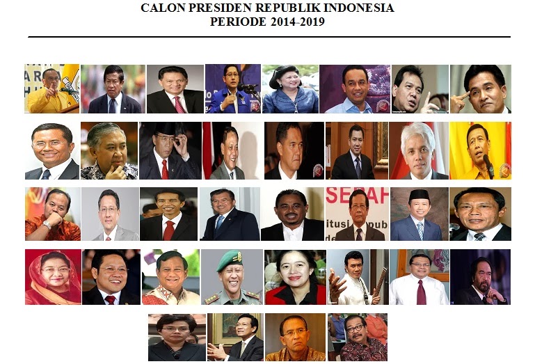 Daftar Nama Calon Presiden Republik Indonesia 2014-2019 - Krumpuls