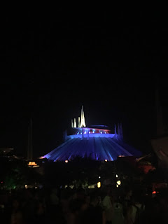 Space Mountain at Night Disneyland