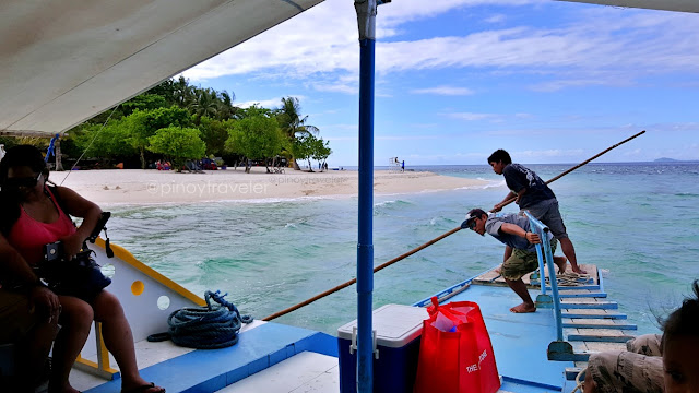 boat departing from Canigao Island in Matalom, Leyte